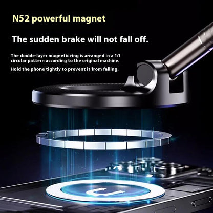 Alloy Magnetic Mobile Phone Holder for Instrument Panel-Foldable Stand with 360° Rotation & Adjustable Height Durable & Stable | ApexSourc