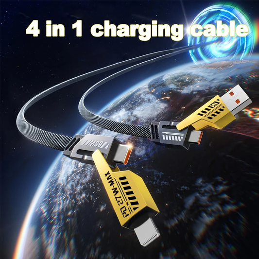 Prime 4 in 1 fast charging cable for iPhone & Android | ApexSourc