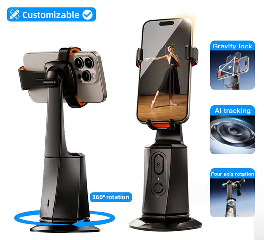 Auto Face Tracking Gimbal Stabilizer Tripod Selfie Stick Phone Shooting Stand Remote 360° Rotating Phone Holder Customize | ApexSourc