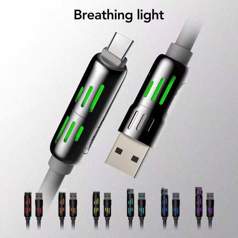 LED light 4 in 1 fast charging cable for iPhone & Android | ApexSourc